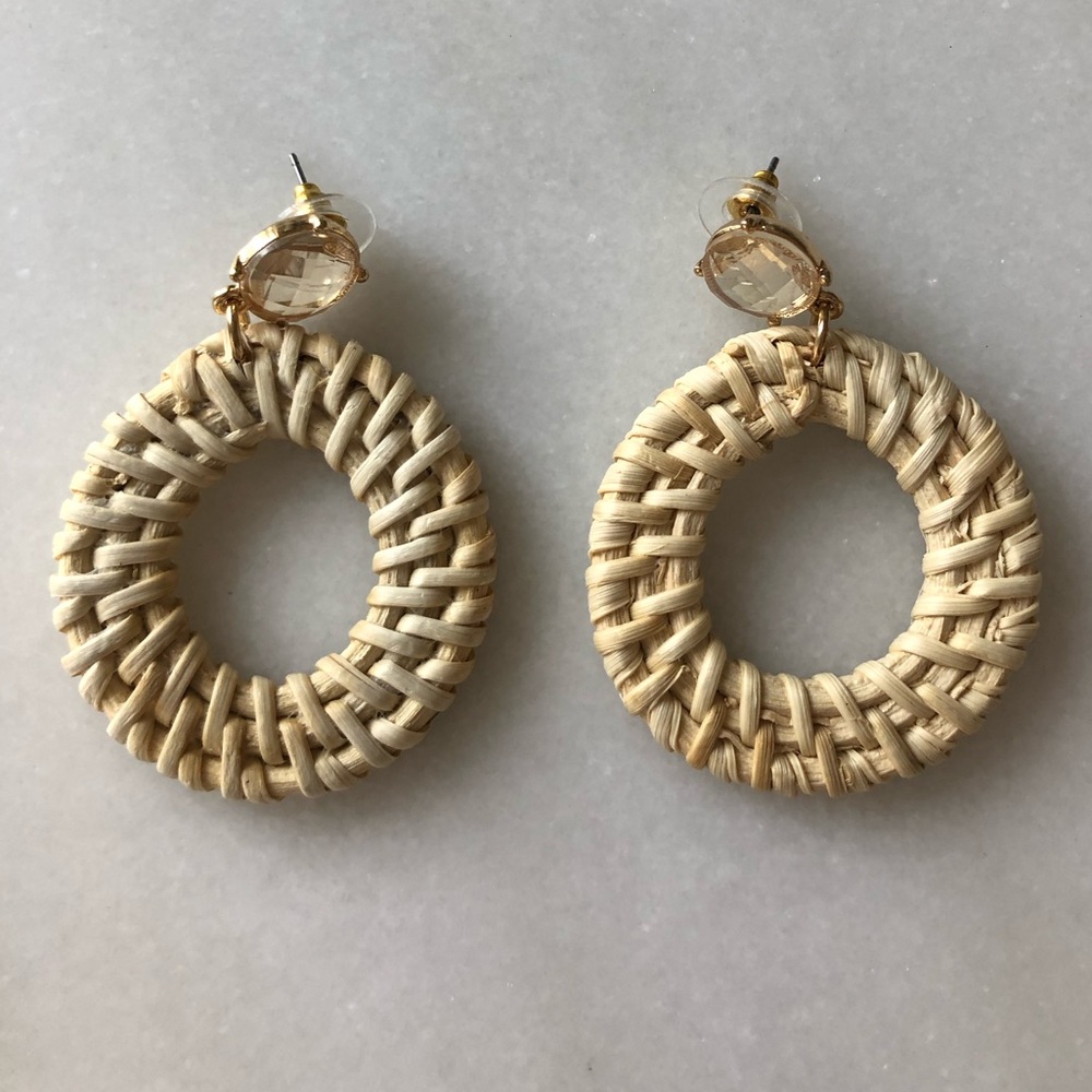 Rattan Hoop Earrings